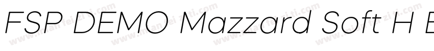 FSP DEMO Mazzard Soft H Bold Italic字体转换
